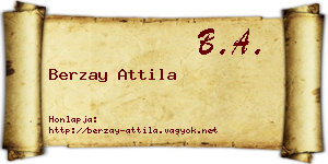 Berzay Attila névjegykártya